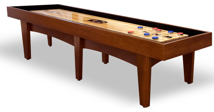 shuffleboard table with electronic scoring